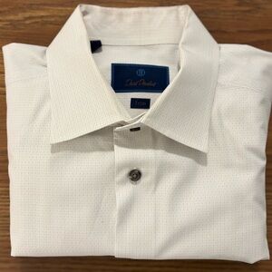 David Donahue Cream Dress Shirt